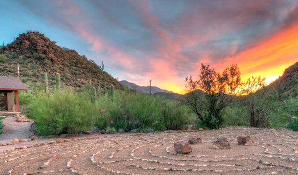 Dusk at the Redemptorist Renewal Center in Tucson, Arizona before a meeting of the Redemptorist Associates.