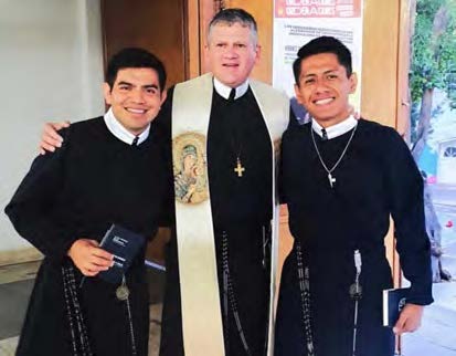 Fr. Patrick Keyes with seminarians for the Province of Mexico.