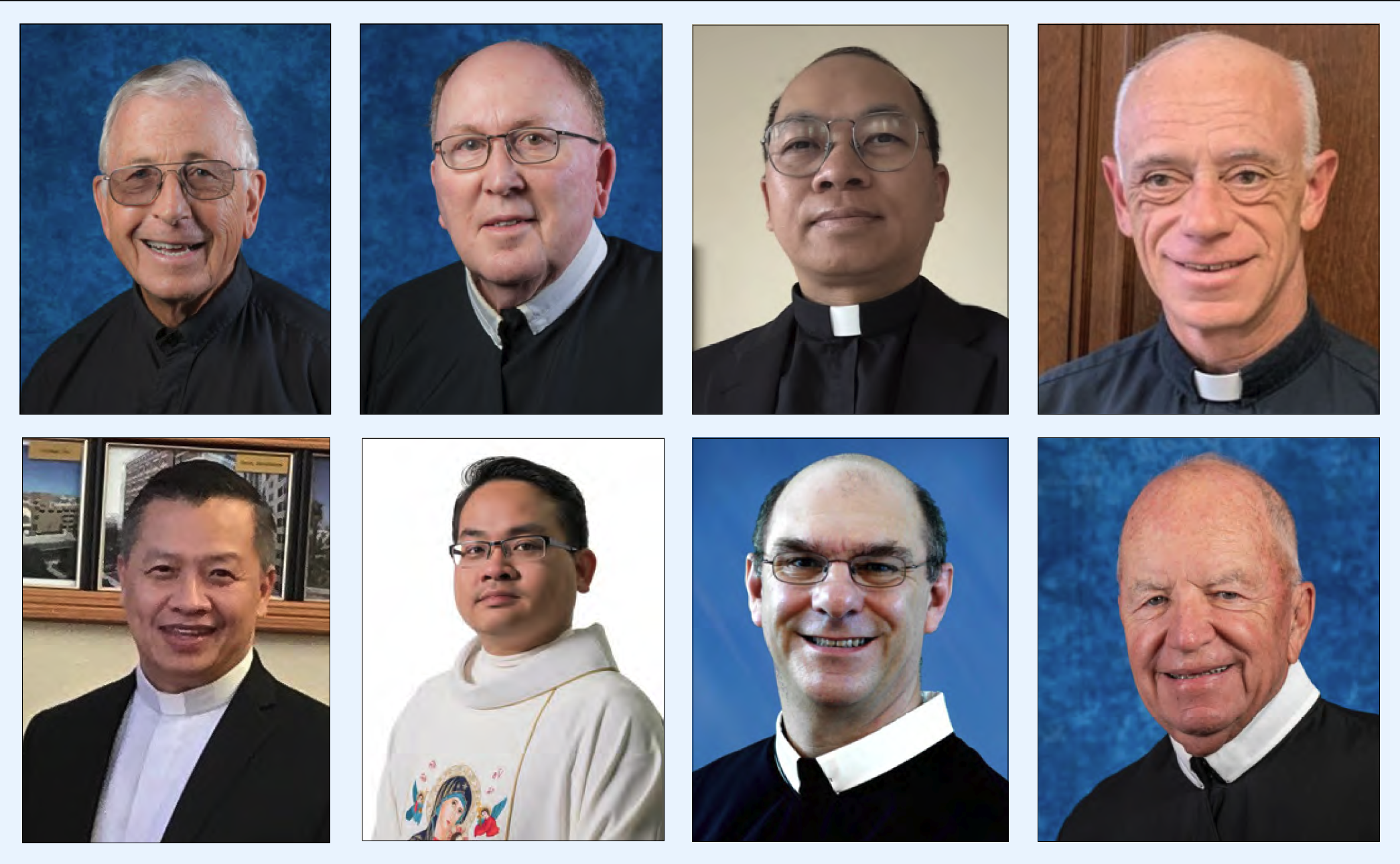 Members of the community Br. Bill Cloughley, Fr. Thomas Danielsen, Fr. Joe Thong Ngo, Fr. Donald Willard, Fr. Francis Pham, Fr. John Son Tran, Br. Steve Fruge and Fr. Mike McAndrew.